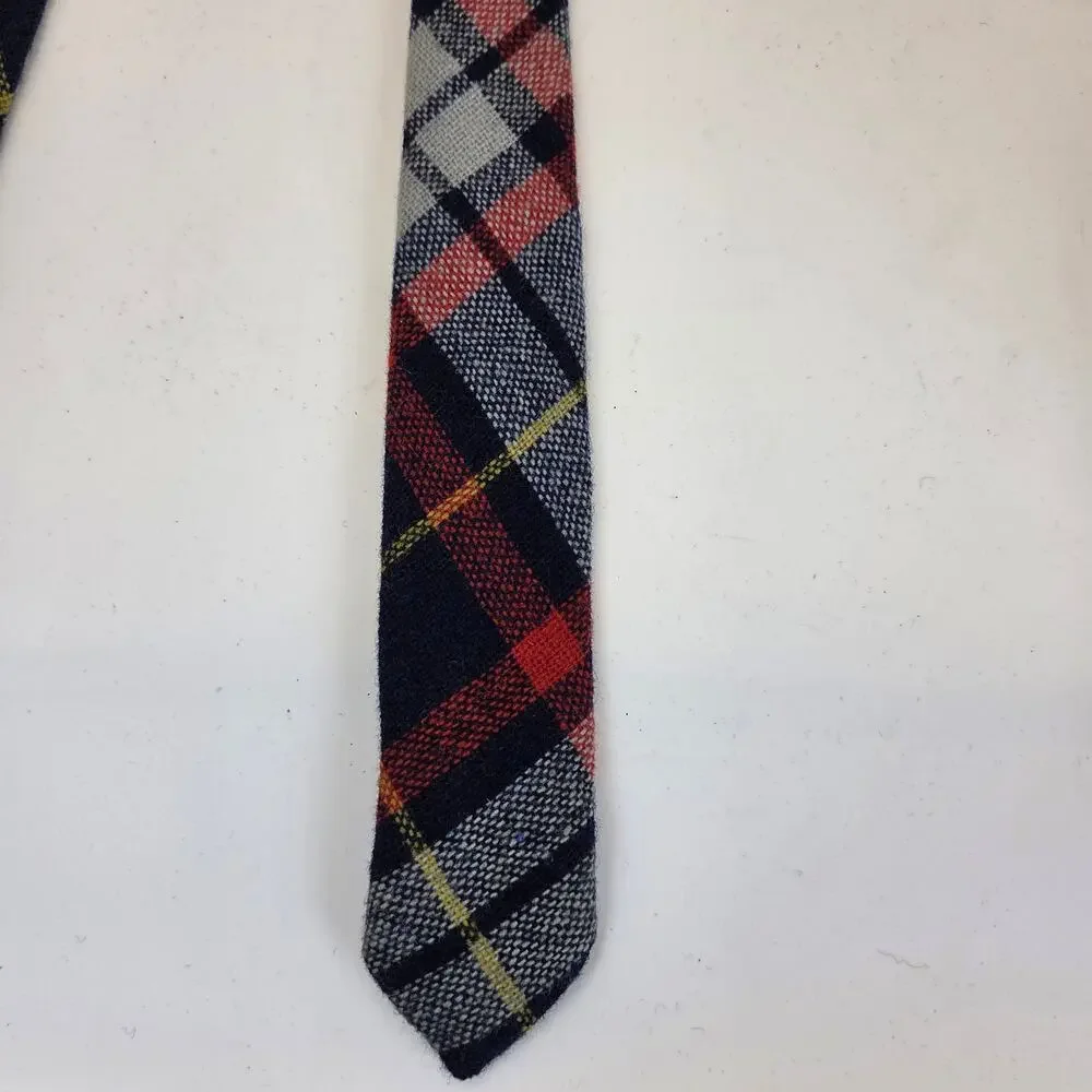 Vintage Vaux Hall Fashioned Elegance Wide Plaid Tweed Necktie 55